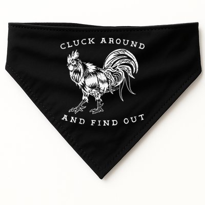 Cluck Around And Find Out Funny Chicken Adult Humor USA-Made Doggie Bandana