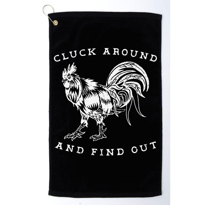 Cluck Around And Find Out Funny Chicken Adult Humor Golf Towel