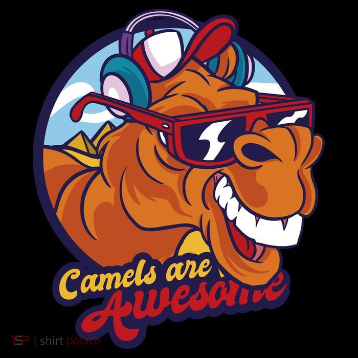 Camels Are Awesome Stripe Pom Pom Beanie