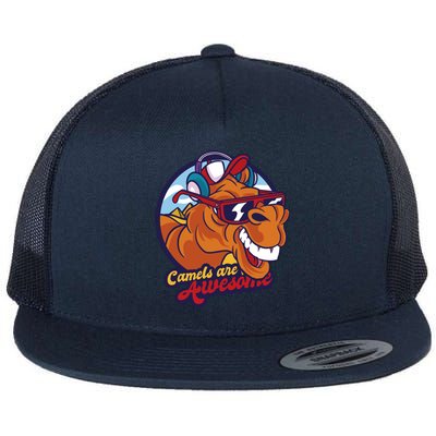 Camels Are Awesome Flat Bill Trucker Hat