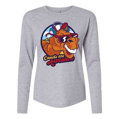 Camels Are Awesome Womens Cotton Relaxed Long Sleeve T-Shirt