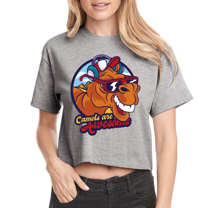 Camels Are Awesome Women's Crop Top Tee