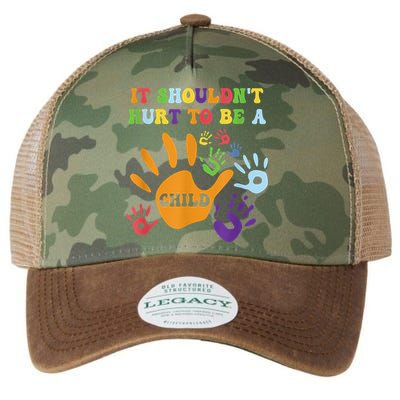 Child Abuse Awareness Groovy It Shouldn't Hurt To Be A Child Legacy Tie Dye Trucker Hat