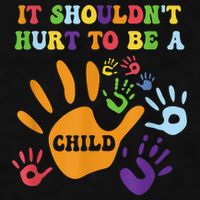 Child Abuse Awareness Groovy It Shouldn't Hurt To Be A Child Ladies PosiCharge Tri-Blend Wicking Tank