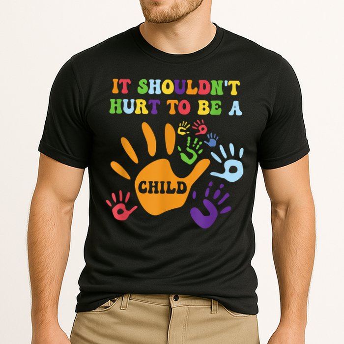 Child Abuse Awareness Groovy It Shouldn't Hurt To Be A Child Performance Shirt