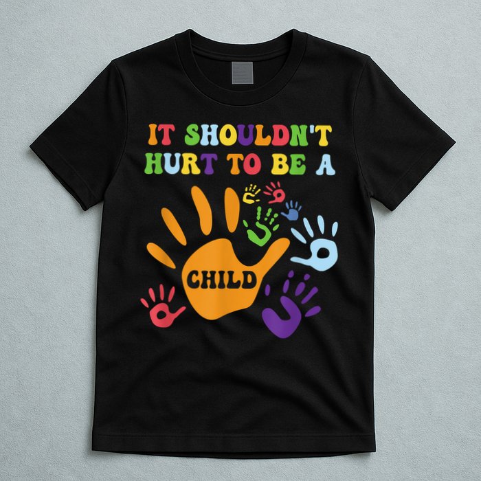 Child Abuse Awareness Groovy It Shouldn't Hurt To Be A Child T-Shirt