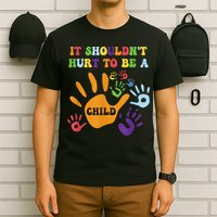 Child Abuse Awareness Groovy It Shouldn't Hurt To Be A Child T-Shirt