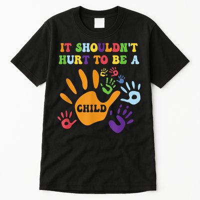 Child Abuse Awareness Groovy It Shouldn't Hurt To Be A Child Tall T-Shirt