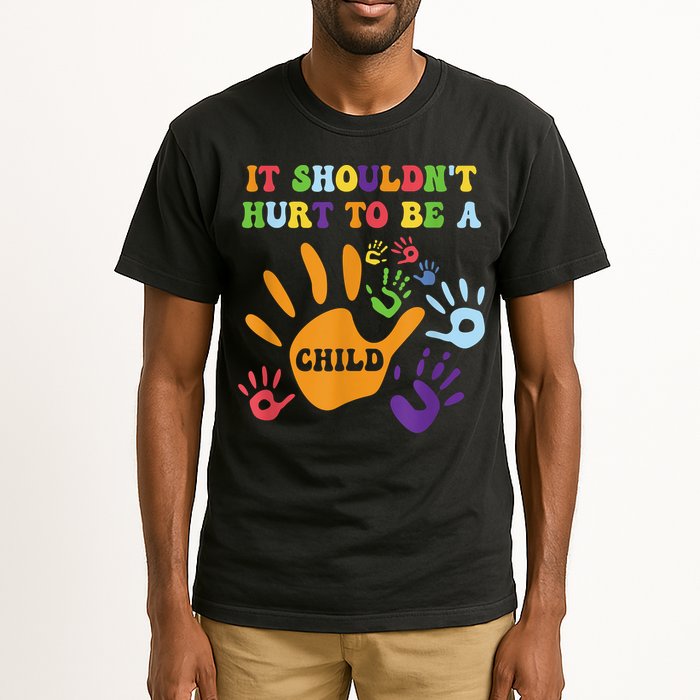 Child Abuse Awareness Groovy It Shouldn't Hurt To Be A Child Tall T-Shirt