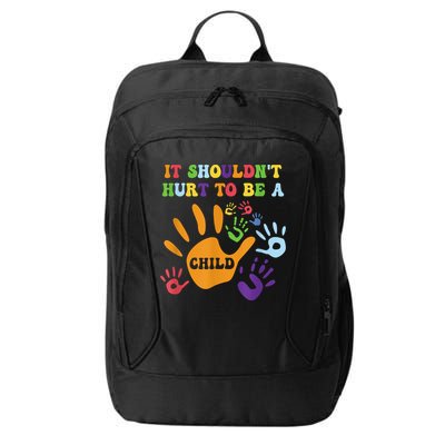 Child Abuse Awareness Groovy It Shouldn't Hurt To Be A Child City Backpack