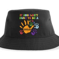Child Abuse Awareness Groovy It Shouldn't Hurt To Be A Child Sustainable Bucket Hat