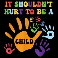 Child Abuse Awareness Groovy It Shouldn't Hurt To Be A Child Drawstring Bag