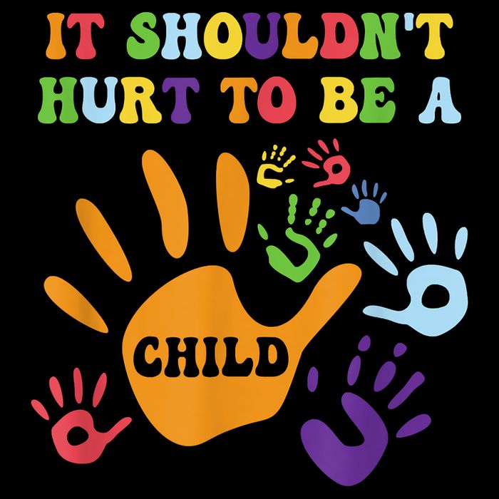 Child Abuse Awareness Groovy It Shouldn't Hurt To Be A Child Drawstring Bag