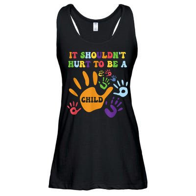 Child Abuse Awareness Groovy It Shouldn't Hurt To Be A Child Ladies Essential Flowy Tank