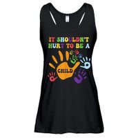 Child Abuse Awareness Groovy It Shouldn't Hurt To Be A Child Ladies Essential Flowy Tank