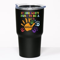 Child Abuse Awareness Groovy It Shouldn't Hurt To Be A Child Tumbler