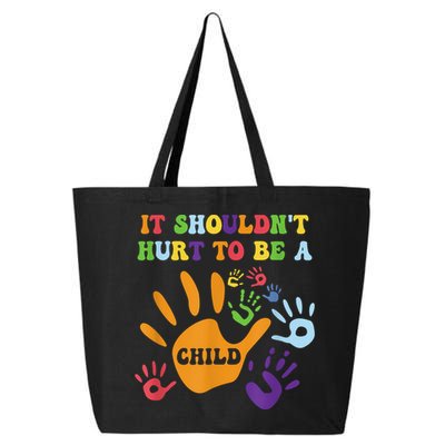 Child Abuse Awareness Groovy It Shouldn't Hurt To Be A Child 25L Jumbo Tote