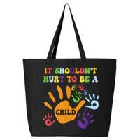 Child Abuse Awareness Groovy It Shouldn't Hurt To Be A Child 25L Jumbo Tote