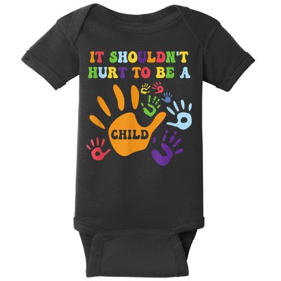 Child Abuse Awareness Groovy It Shouldn't Hurt To Be A Child Baby Bodysuit