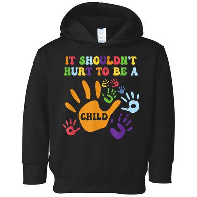 Child Abuse Awareness Groovy It Shouldn't Hurt To Be A Child Toddler Hoodie