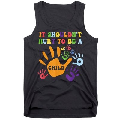 Child Abuse Awareness Groovy It Shouldn't Hurt To Be A Child Tank Top