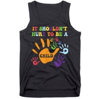 Child Abuse Awareness Groovy It Shouldn't Hurt To Be A Child Tank Top