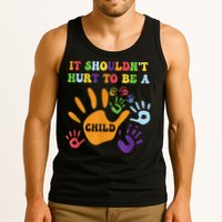 Child Abuse Awareness Groovy It Shouldn't Hurt To Be A Child Tank Top
