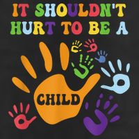 Child Abuse Awareness Groovy It Shouldn't Hurt To Be A Child Golf Towel