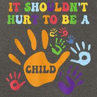 Child Abuse Awareness Groovy It Shouldn't Hurt To Be A Child Cotton Canvas Backpack