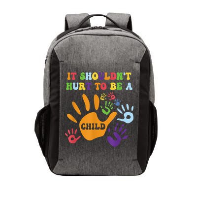 Child Abuse Awareness Groovy It Shouldn't Hurt To Be A Child Vector Backpack