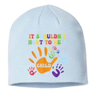 Child Abuse Awareness Groovy It Shouldn't Hurt To Be A Child Sustainable Beanie