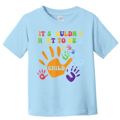 Child Abuse Awareness Groovy It Shouldn't Hurt To Be A Child Toddler T-Shirt