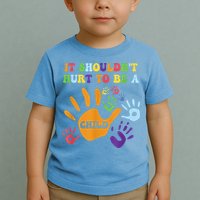 Child Abuse Awareness Groovy It Shouldn't Hurt To Be A Child Toddler T-Shirt