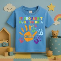 Child Abuse Awareness Groovy It Shouldn't Hurt To Be A Child Toddler T-Shirt