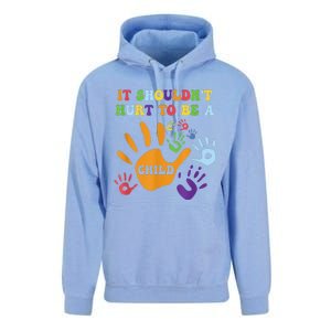 Child Abuse Awareness Groovy It Shouldn't Hurt To Be A Child Unisex Surf Hoodie