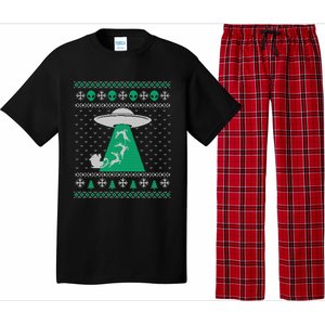 Christmas Alien Abduction Santa Sleigh And Reindeer Xmas Meaningful Gift Pajama Set