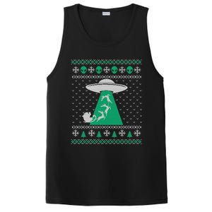 Christmas Alien Abduction Santa Sleigh And Reindeer Xmas Meaningful Gift PosiCharge Competitor Tank