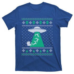 Christmas Alien Abduction Santa Sleigh And Reindeer Xmas Meaningful Gift T-Shirt