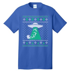 Christmas Alien Abduction Santa Sleigh And Reindeer Xmas Meaningful Gift Tall T-Shirt