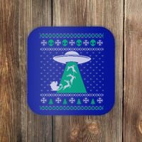 Christmas Alien Abduction Santa Sleigh And Reindeer Xmas Meaningful Gift Coaster