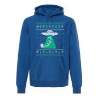 Christmas Alien Abduction Santa Sleigh And Reindeer Xmas Meaningful Gift Premium Hoodie