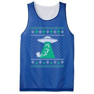 Christmas Alien Abduction Santa Sleigh And Reindeer Xmas Meaningful Gift Mesh Reversible Basketball Jersey Tank