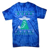 Christmas Alien Abduction Santa Sleigh And Reindeer Xmas Meaningful Gift Tie-Dye T-Shirt