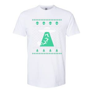 Christmas Alien Abduction Santa Sleigh And Reindeer Xmas Meaningful Gift Softstyle CVC T-Shirt