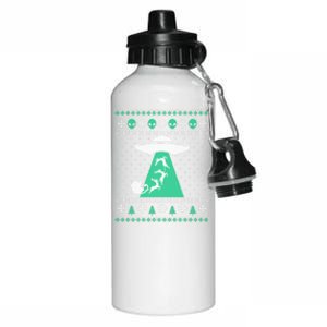 Christmas Alien Abduction Santa Sleigh And Reindeer Xmas Meaningful Gift Aluminum Water Bottle