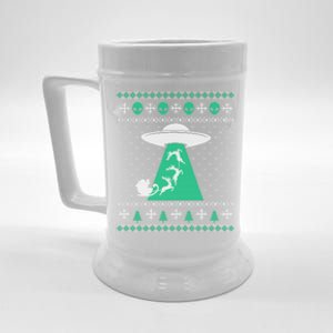 Christmas Alien Abduction Santa Sleigh And Reindeer Xmas Meaningful Gift Beer Stein