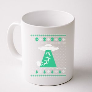 Christmas Alien Abduction Santa Sleigh And Reindeer Xmas Meaningful Gift Coffee Mug