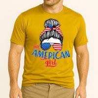 Cute All American Girl USA Flag Cooling Performance Crew T-Shirt