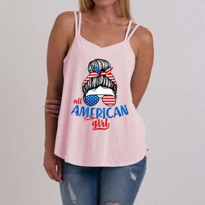 Cute All American Girl USA Flag Women's Strappy Tank