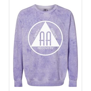 Classic Alcoholics Anonymous Logo Slogan Aa Na Sober Colorblast Crewneck Sweatshirt